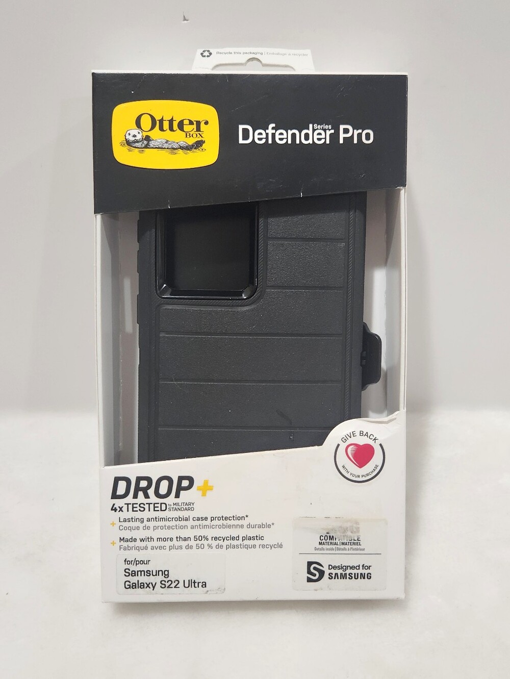 Otterbox Defender Pro Samsung Galaxy S22 Ultra Black Belt Holster Phone Case